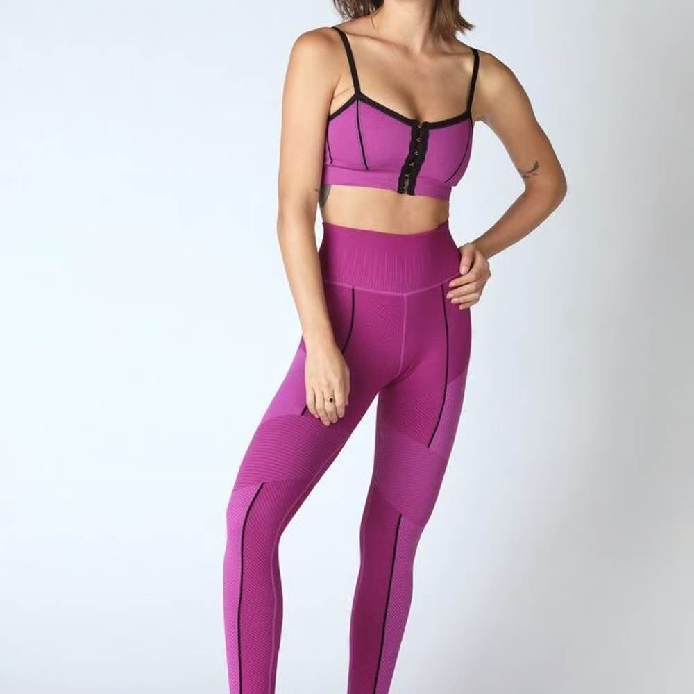 Avocado Karina Long Line Desert Rose High Rise Legging Magenta Purple Pink